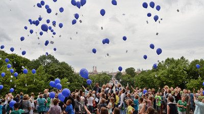 Luftballon-Aktion im Freien | Foto: Rolf Poss
