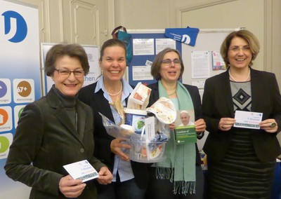 Sigrid Holzer (VSB), Ute Berndt (VSB), Lisa Amon (Nachhaltigkeitsreferentin der Di�zese EI)und Tanja Schorer-Dremel (MdL)