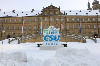 Winterliche Kulisse in Kloster Banz: Traditionell starten wir mit der Januar-Klausur ins neue politische Jahr.