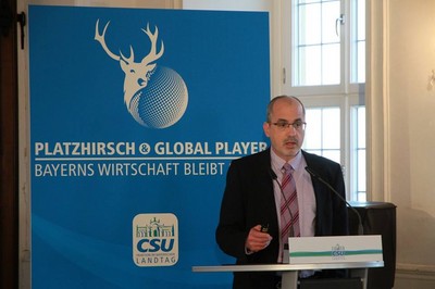 Gil Granot-Mayer bei seinem Vortrag �ber Technologie-Transfers an einem der innovativsten Standorte der Welt