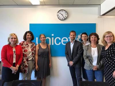 Treffen mit Unicef zum Thema Bildung. In Jordanien l�uft ein sehr erfolgreiches Programm Kinder in Schulen zu bringen. Unser Programm des Landtags mit Stipendien im Nordirak wurde sehr gelobt.