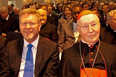 Staatsminister Dr. Marcel Huber mit Kardinal Wetter, emeretierter Erzbischof von M�nchen und Freising (im Hintergrund Tanja Schorer-Dremel)